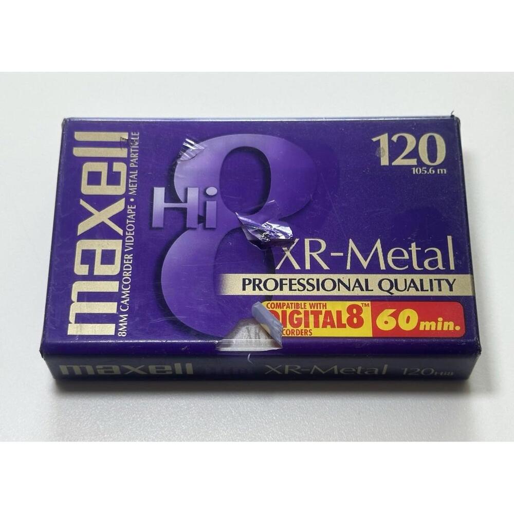 Maxell XR-Metal Hi8 120 Digital 8mm Camcorder Video Tape 60-Minute NEW SEALED